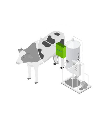 Diagram of cow milk testing technology by Labby