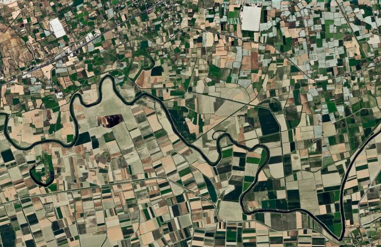 Satellite image of fields